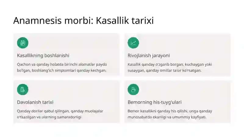 Anamnezning tibbiyotdagi o'rni 3
