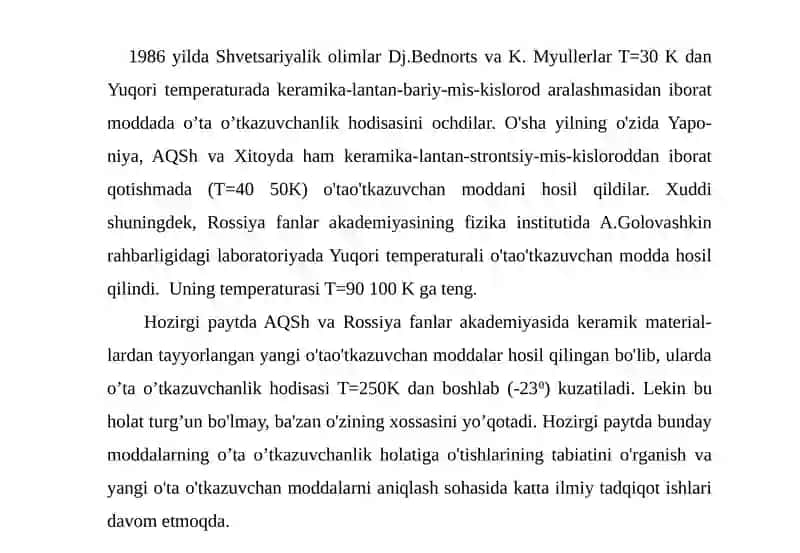 O’tao’tkazuvchanlik va uning kvantomekhanik talqini 3