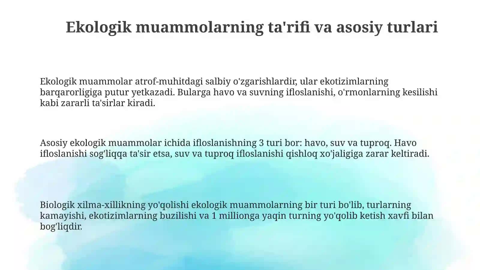 Ekologikmuomolar 3