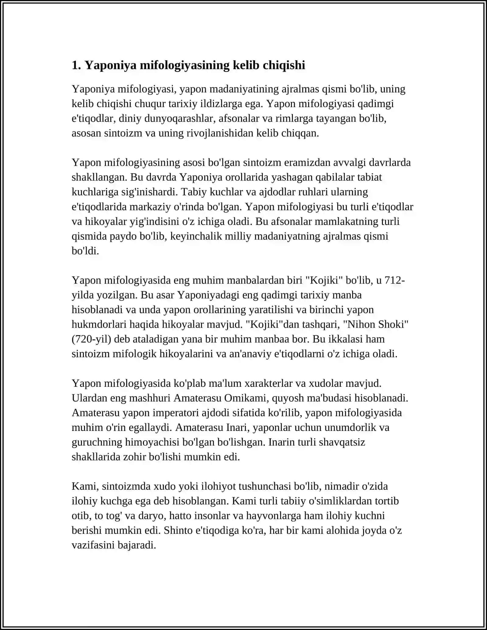 YAPON MIFOLOGIYASI VA SHINTO DINI 3