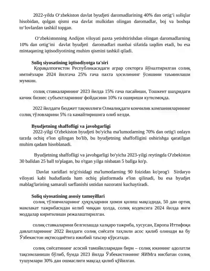 Fiskal (budjet-soliq) siyosat 3
