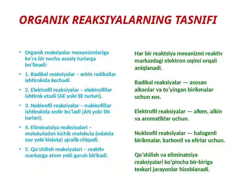 ORGANIK BIRIKMALARNING REAKSIYA QOBILIYATI 3