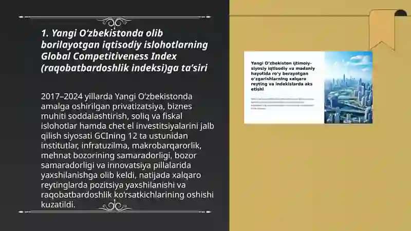 Yangi Oʻzbekiston ijtimoiy siyosiy iqtisodiy va madaniy hayotida roʻy berayotgan oʻzgarishlari 3