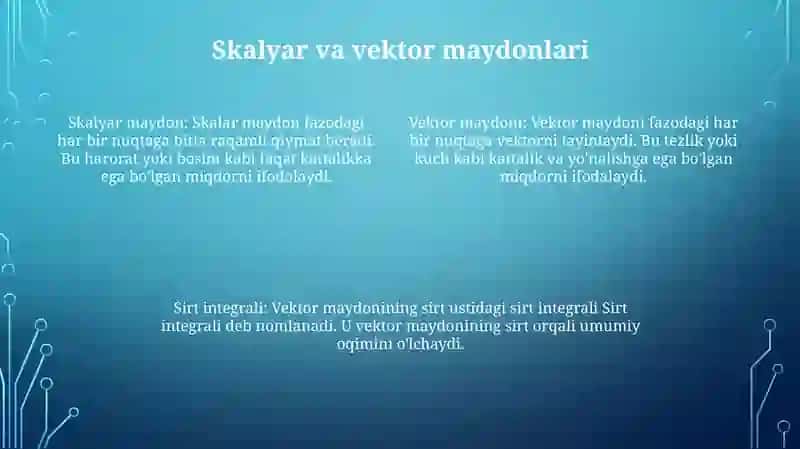 Sirt Integral Va Maydon Nazariyasi 3