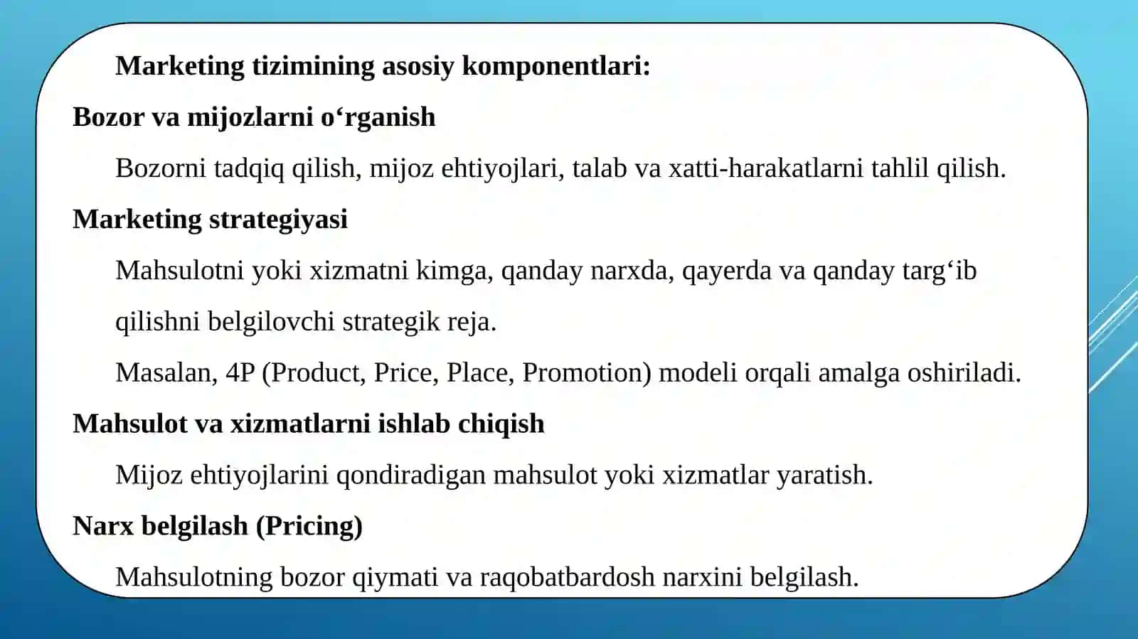 Marketing tizimi va sohasi 3