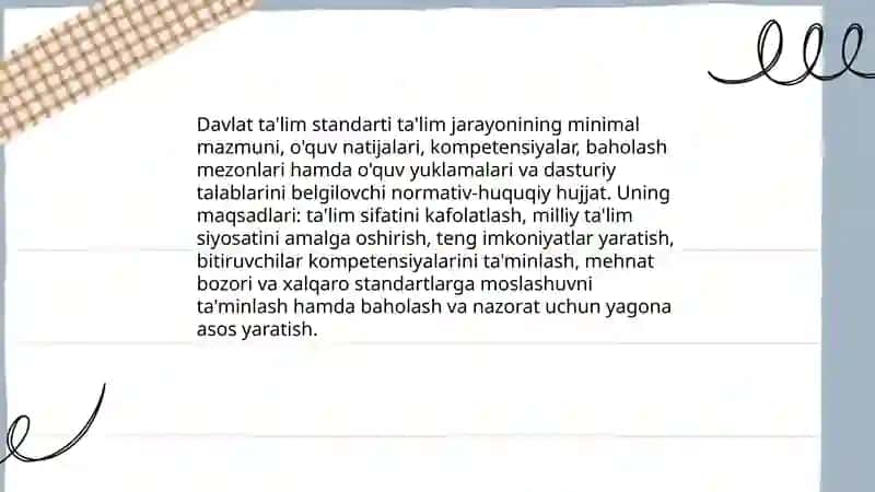 Davlat ta'lim standartlari 3
