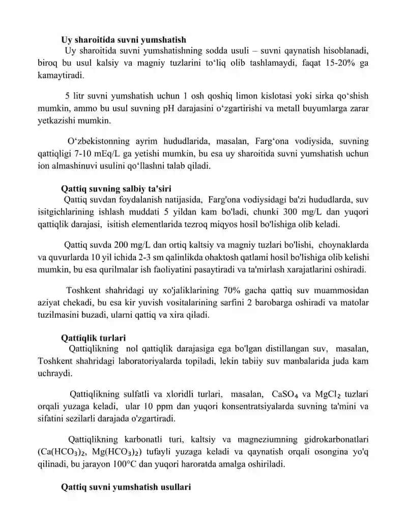 Suvni qattiqligi 3