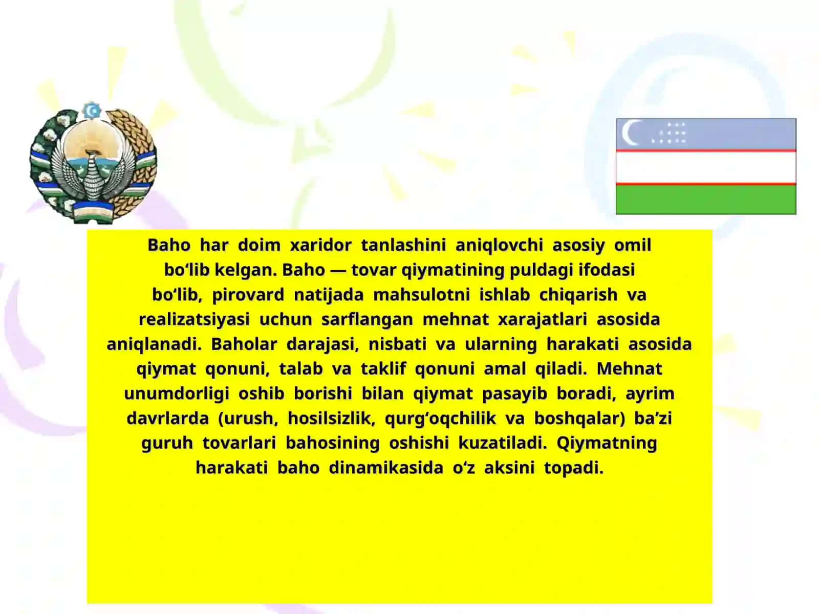 Davlatning baho siyosati va uni amalga oshirish siyosati 3