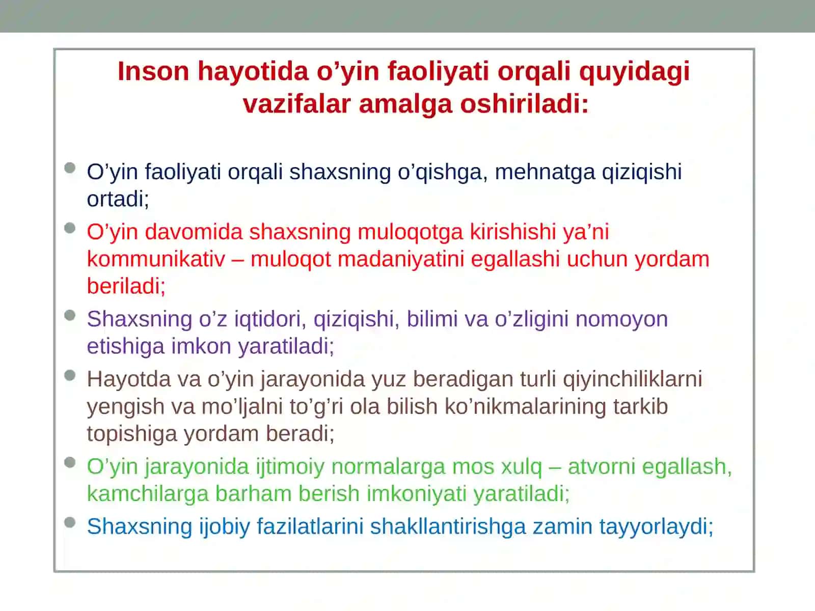 TA’LIMDA O’YINLI TEXNOLOGIYALAR 3