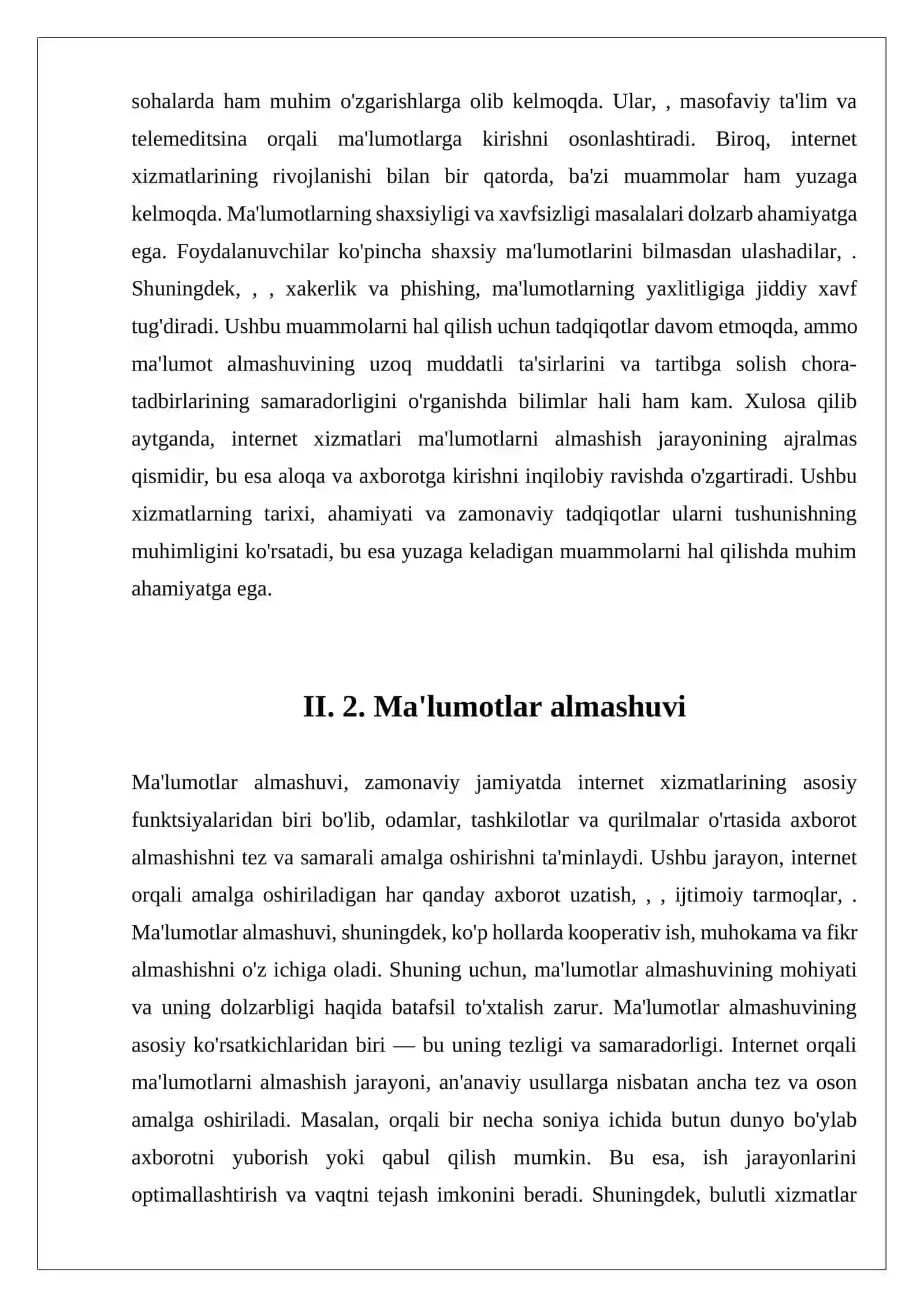 INTERNET XIZMATLARI VA ULAR YORDAMIDA MA'LUMOTLARNI ALMASHISH 3