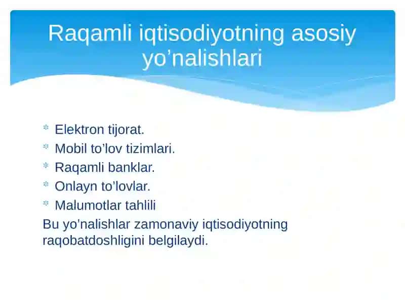 Raqamli iqtisodiyot va Blokcheyn 3