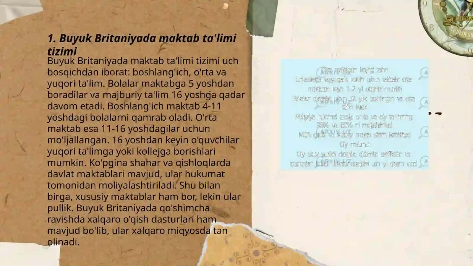 Buyuk Britaniya ta'lim tizimi 3
