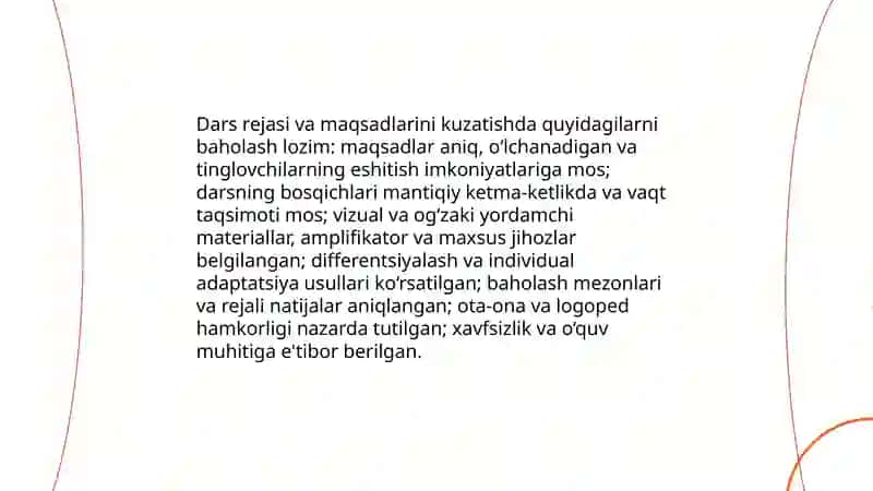 Nutq O'stirish Darslarini Kuzatish 3
