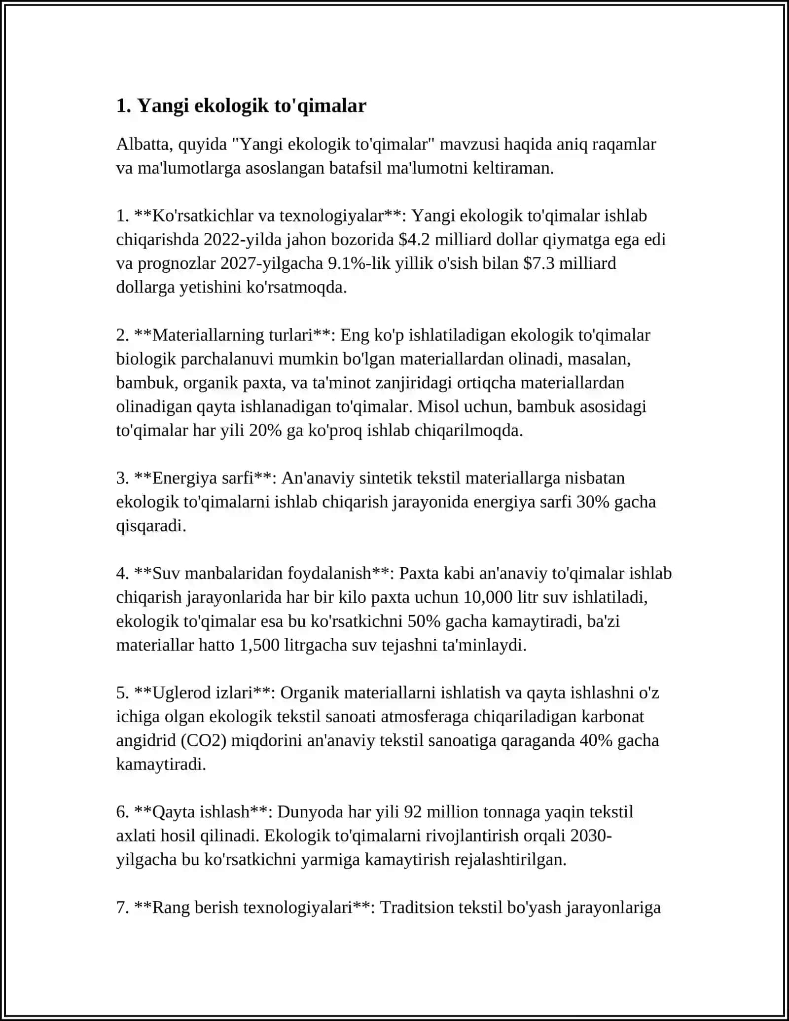 Yangi ekologik to'qimalar 3