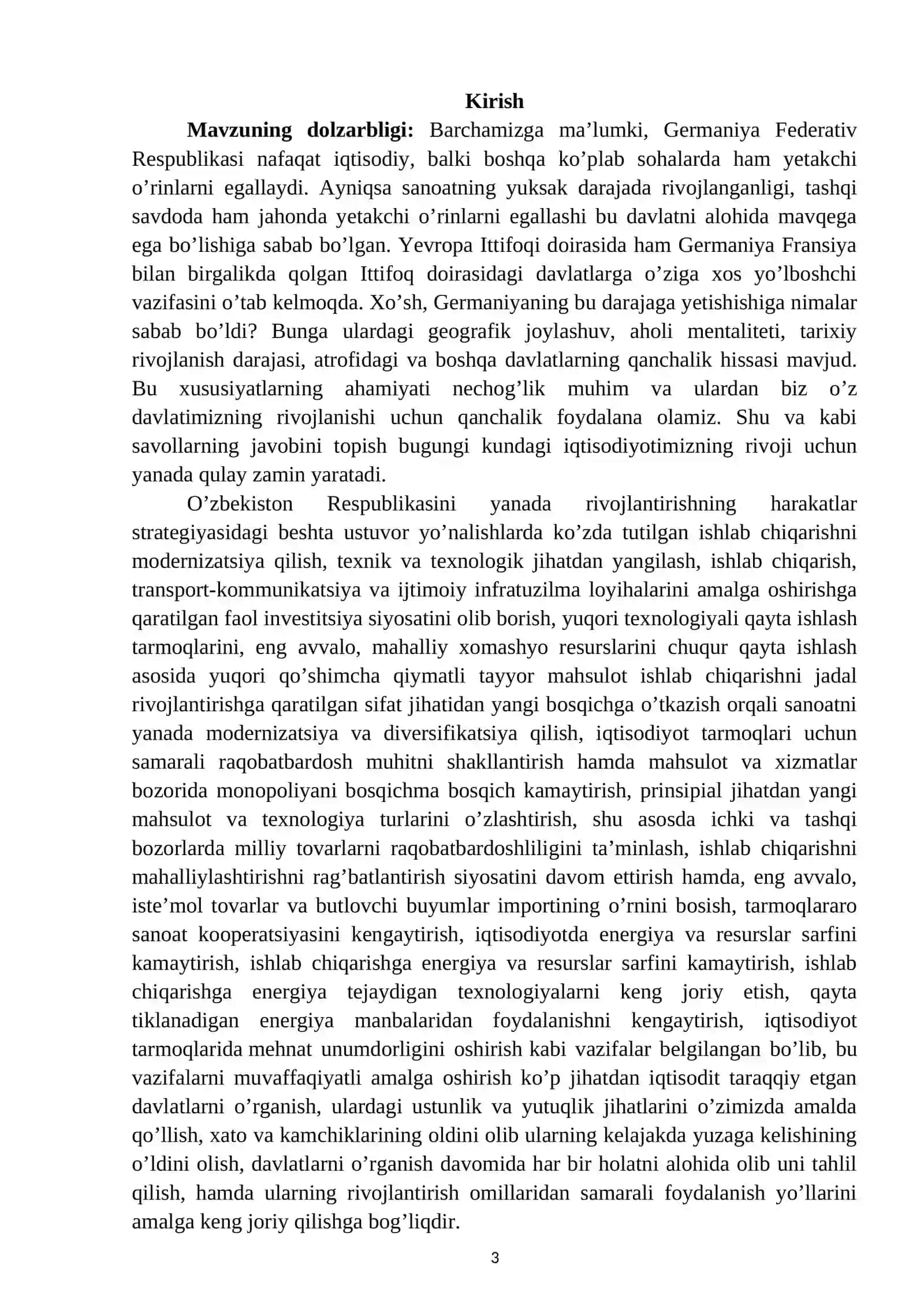GERMANIYAGA UMUMIQTISODIY GEOGRAFIK TARIF 3