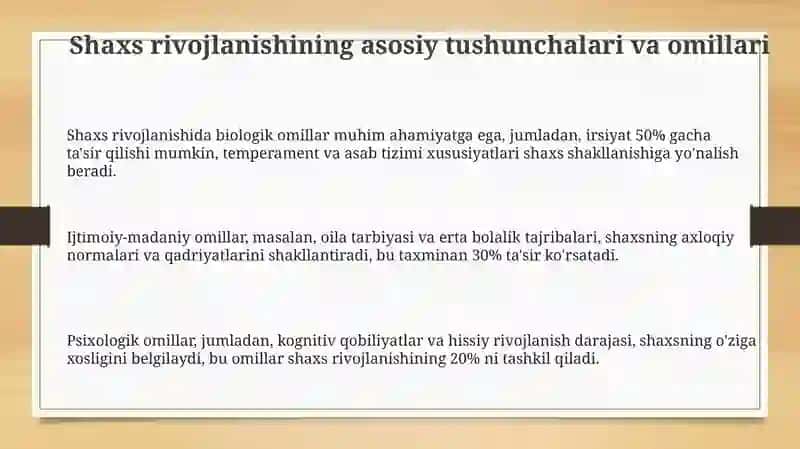 Shaxsining rivojlanishi qonuniyatlari 3