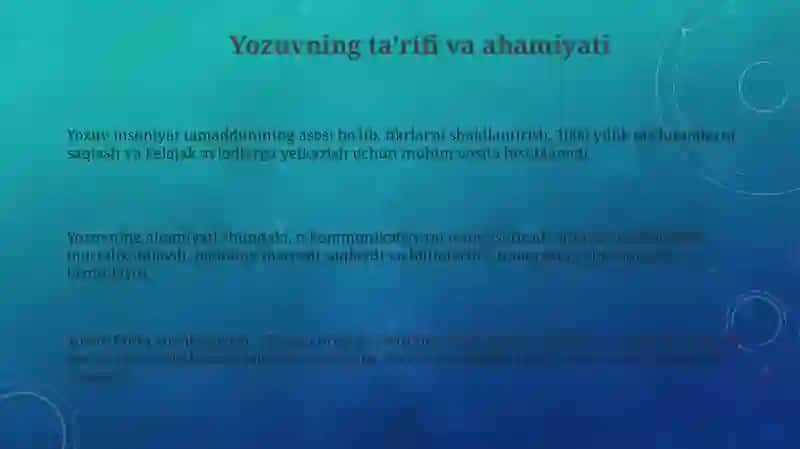 Yozuv va uning rivojlanish bosqichlari 3