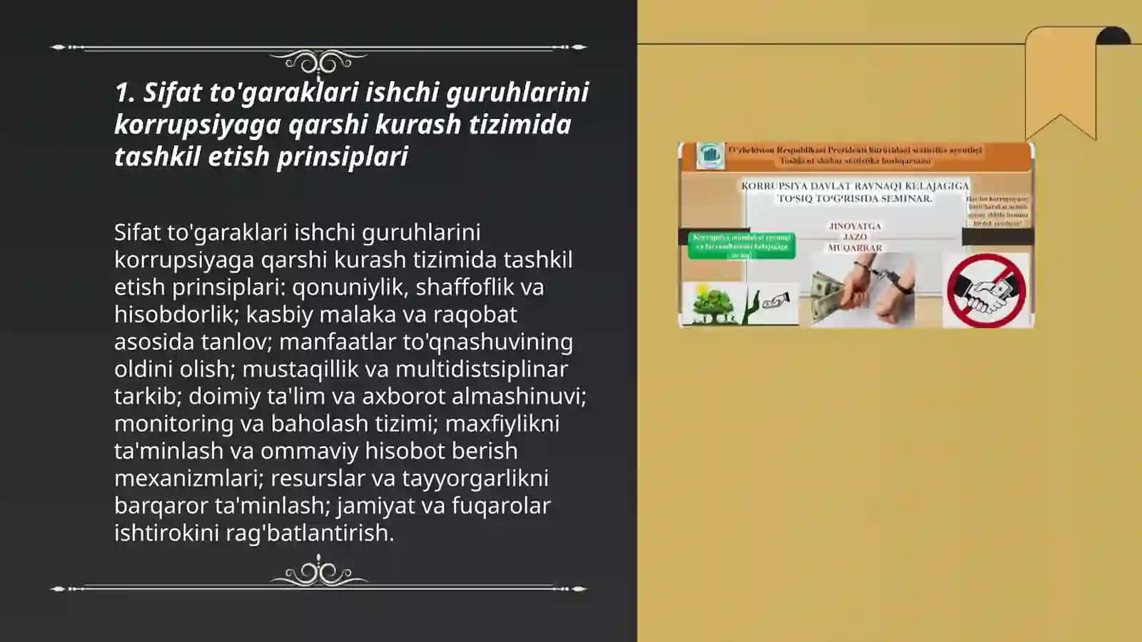 Sifat to'garaklari ishchi guruhlari 3