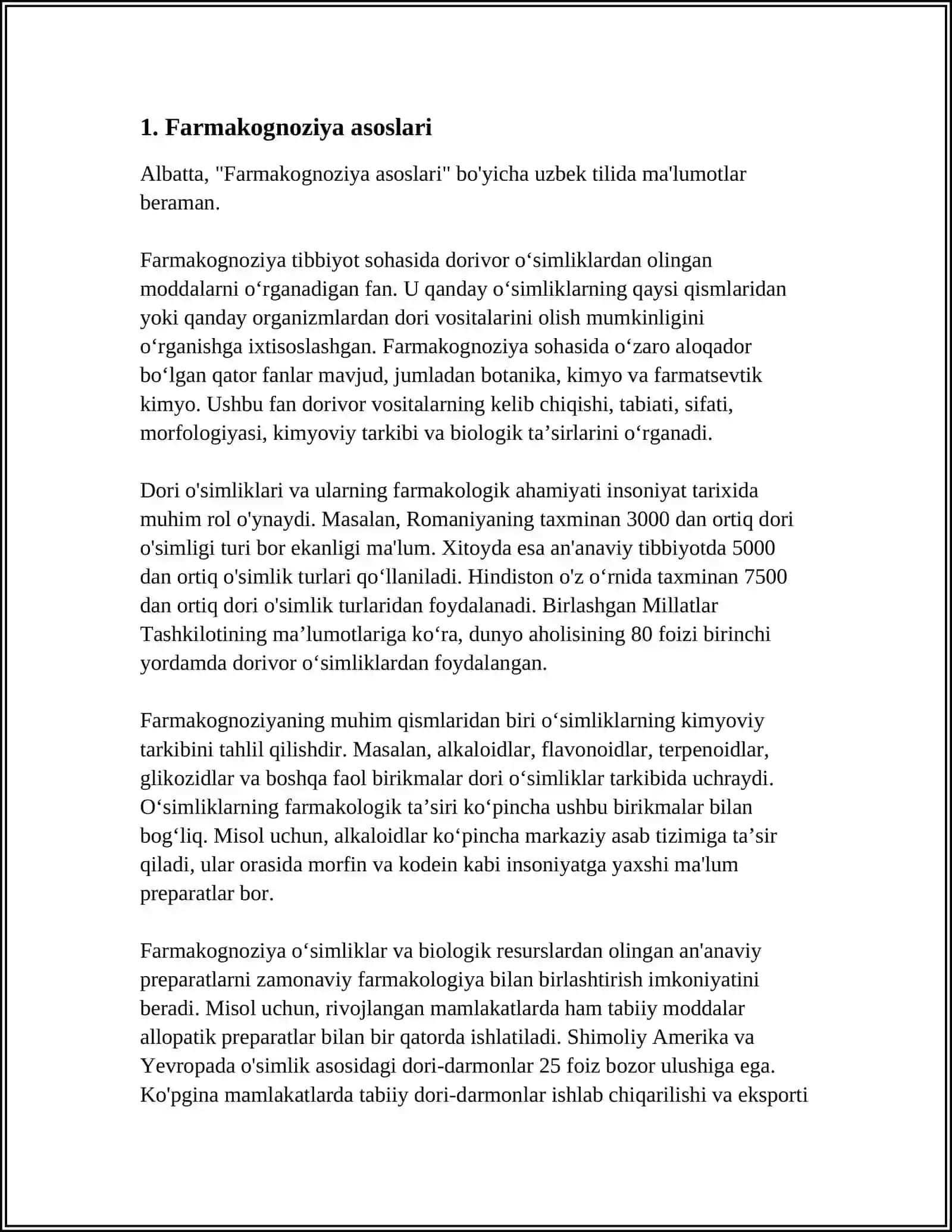 Farmakognoziya va Farmasevtik Kimyo 3