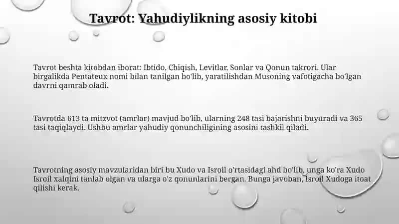 Yahudiyliktaʼlimotivamuqaddaskitobi 3