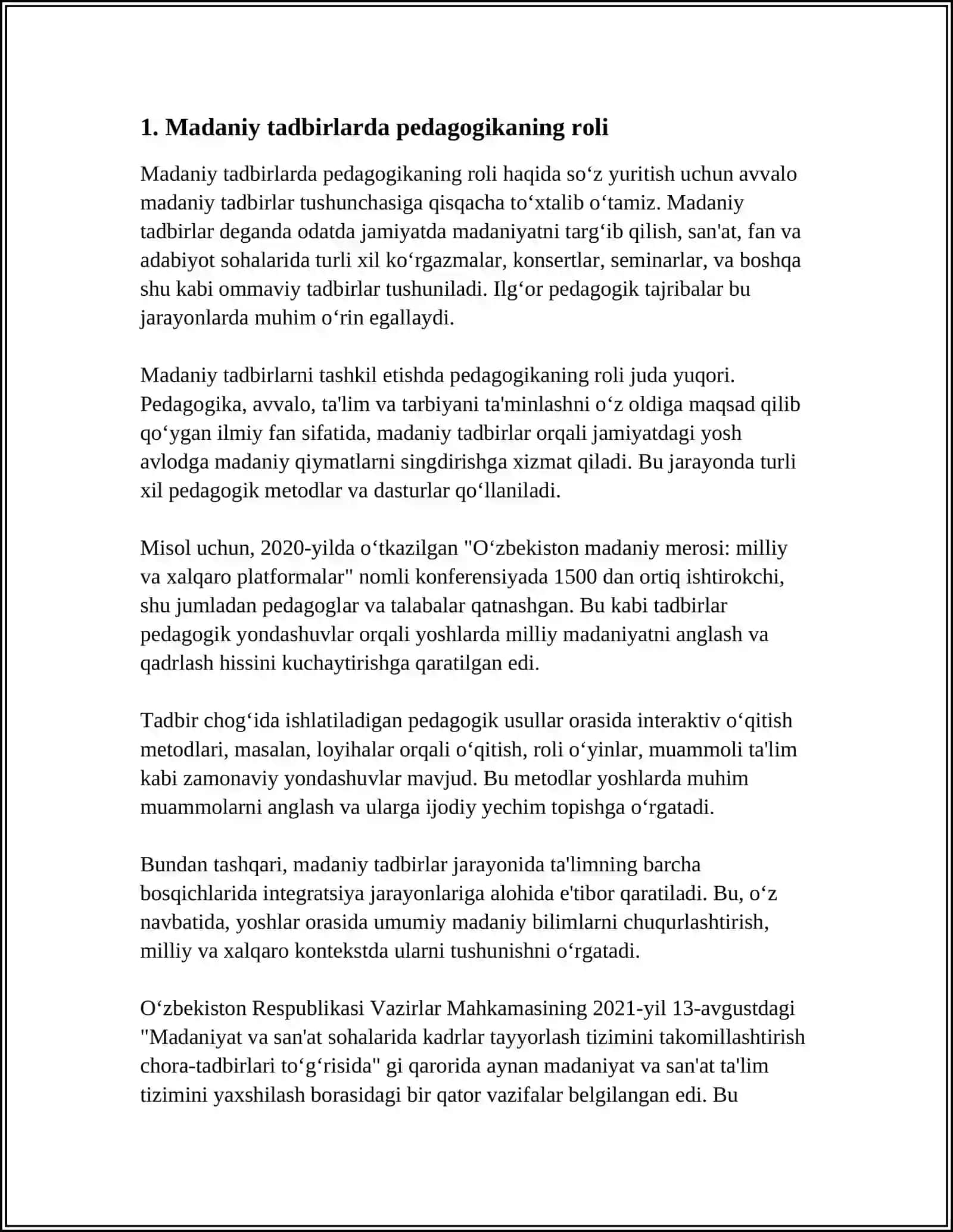 MADANIY TADBIRLARDA PEDAGOGIK ASPEKTLAR 3