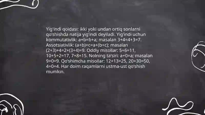 Yig'indi va ko‘paytma qoidasi 3