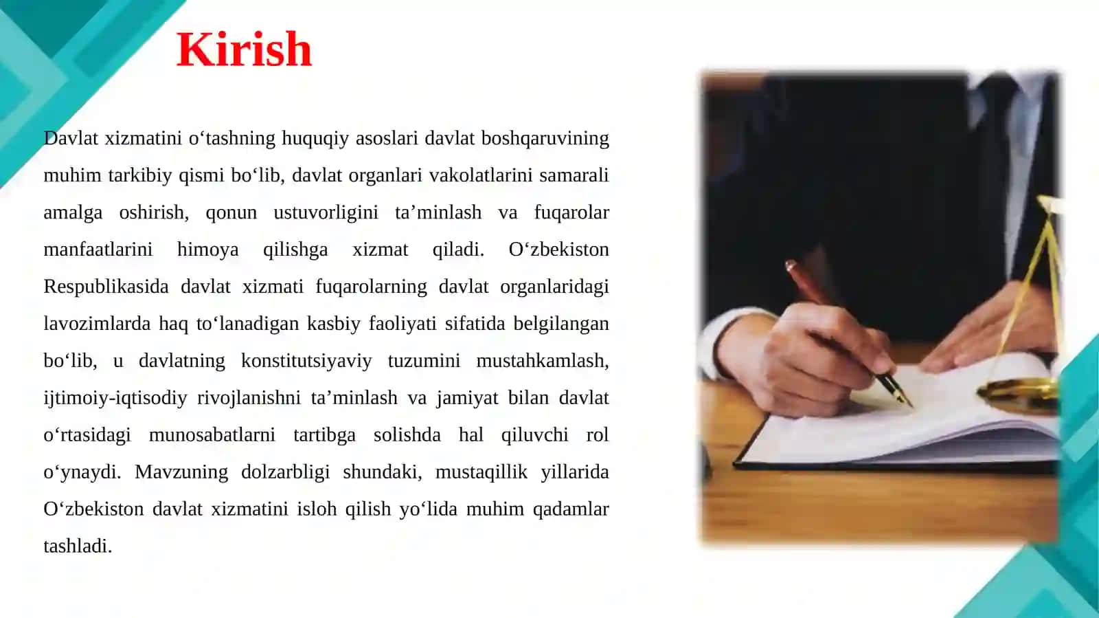 Davlat xizmatining huquqiy asoslari 3