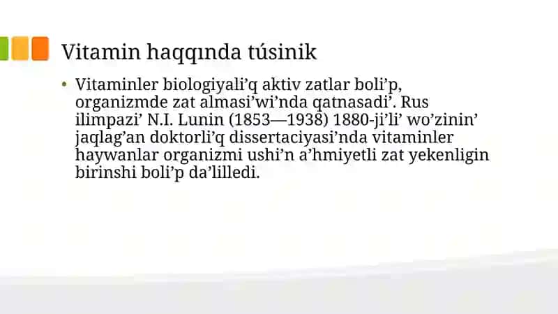 Vitaminlar haqida 3