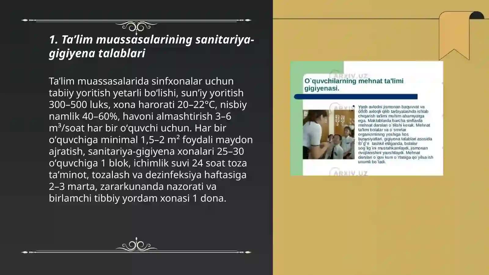 Taʼlim tarbiya ishlari gigiyenasi 3