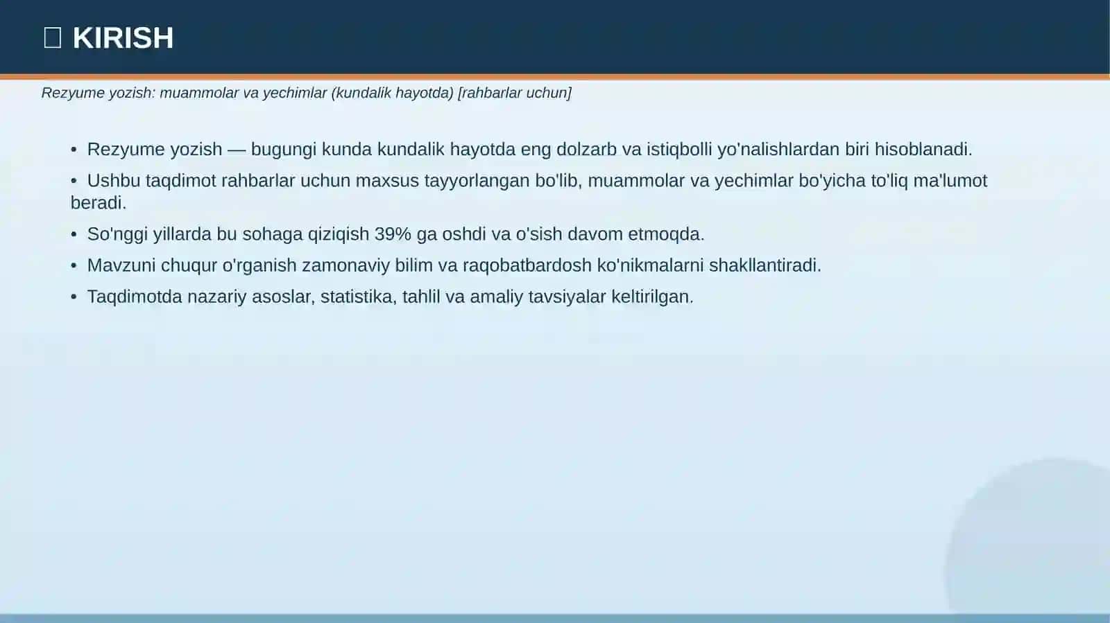 REZYUME YOZISH 3