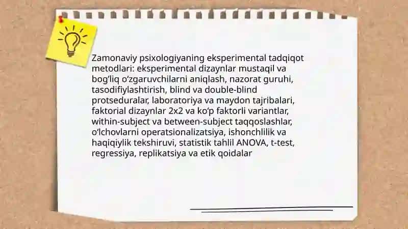 Psixologiyasining tadqiqot metodlari 3