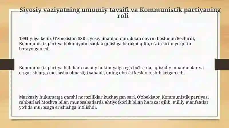 Mustaqillik arafasida siyosiy manzara 3