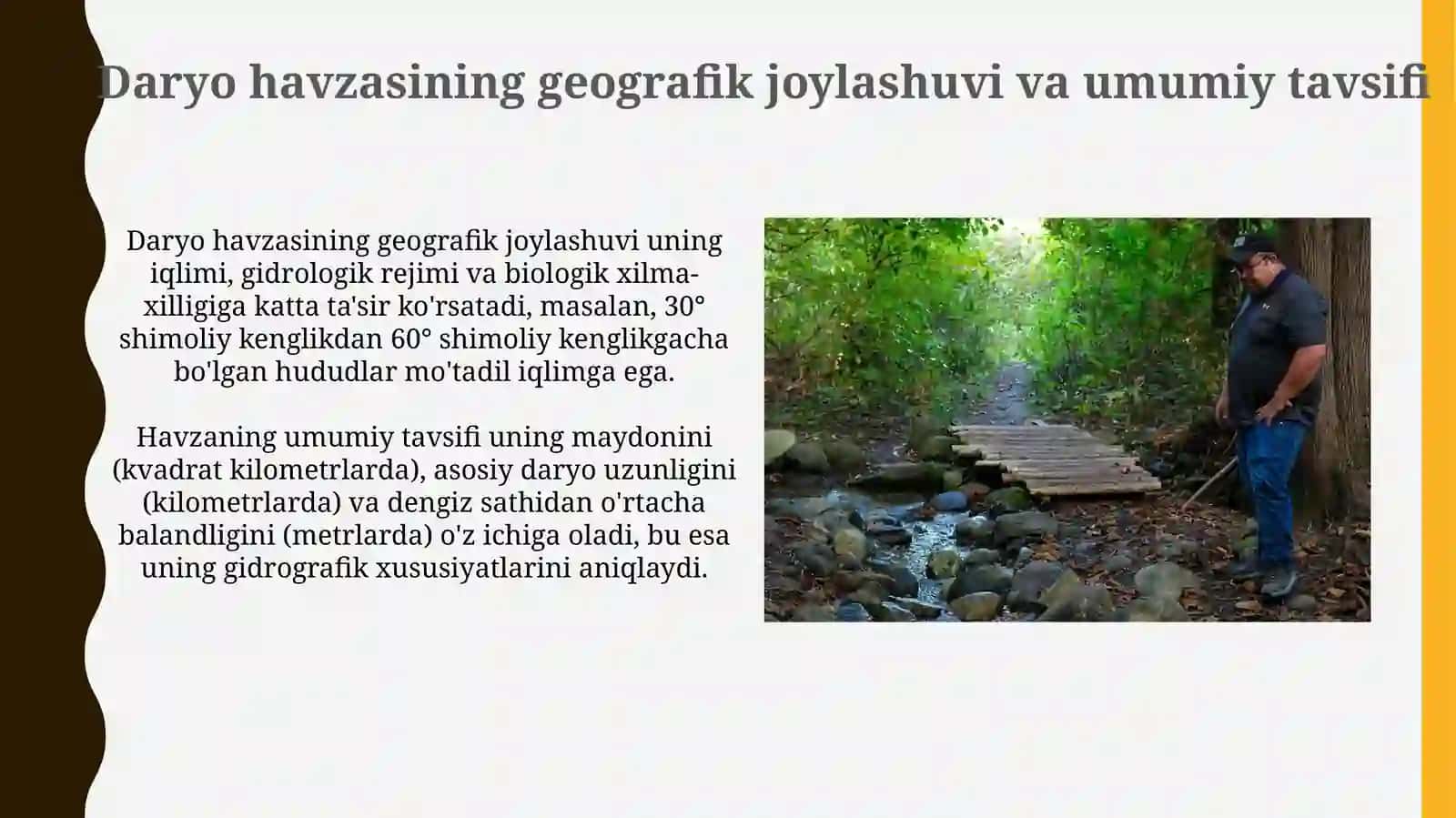 Daryo havzasini ta'biy sharoitini baholash vaiqtisodinitariflash 3