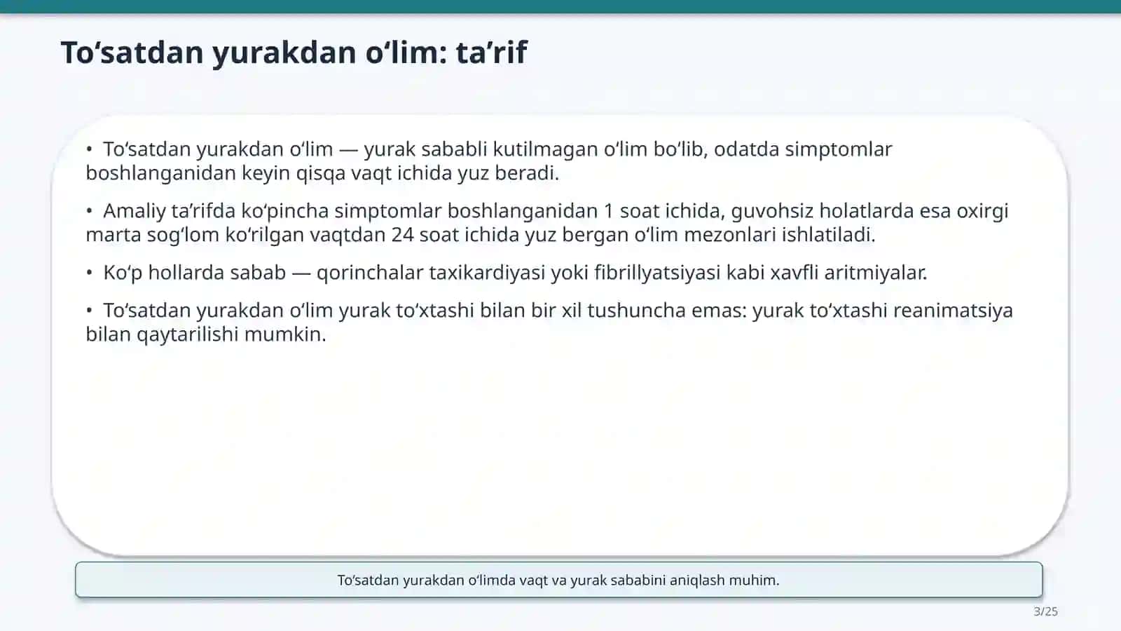 TO‘SATDAN YURAKDAN O‘LIM SINDROMI 3