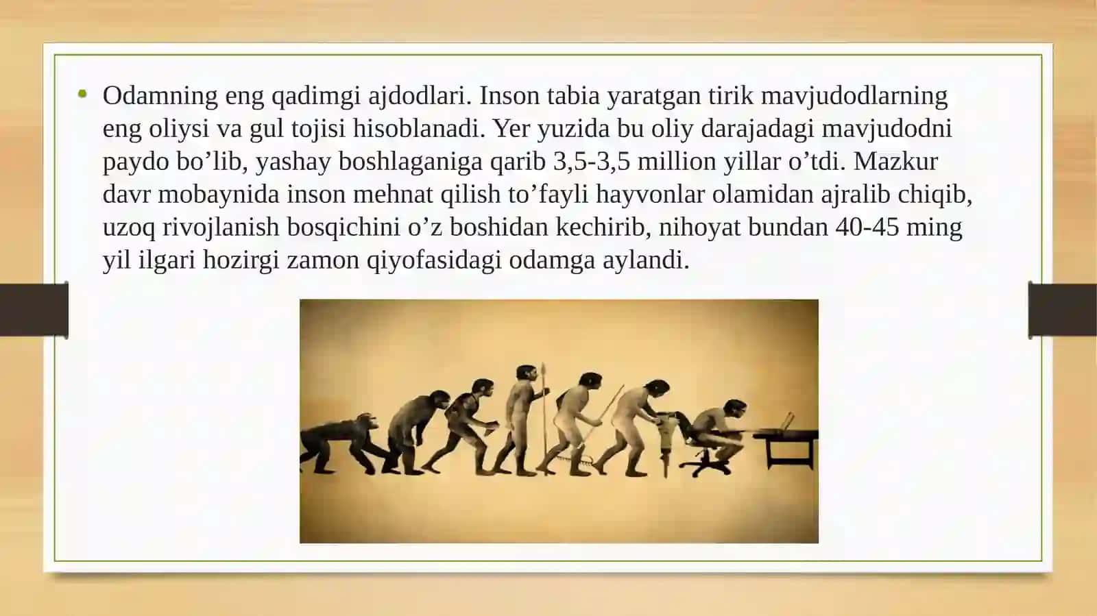 ODAM EVOLYUTSIYASI 3
