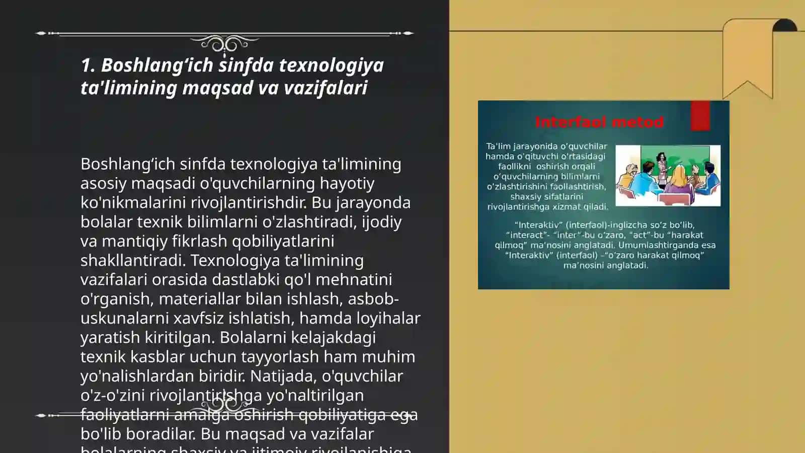 Boshlangʻich sinfda texnalogiya taʼlimining mazmuni 3