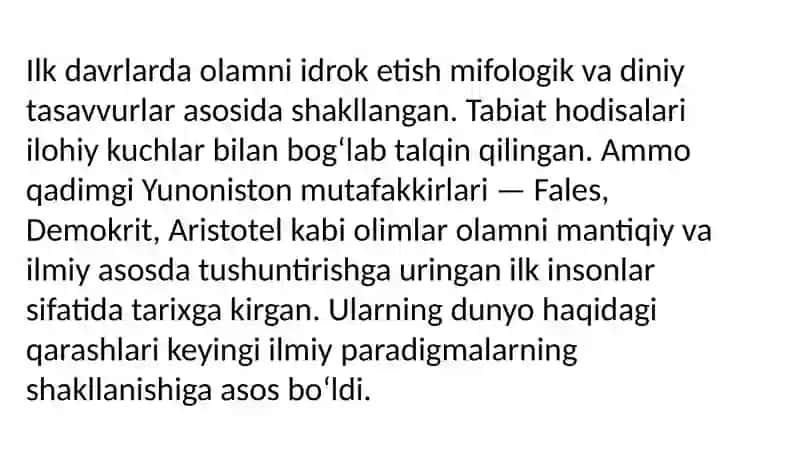 Dunѐning ilmiy manzarasi va evolyutsiyasi” mavzusida esse tayѐrlash. 3