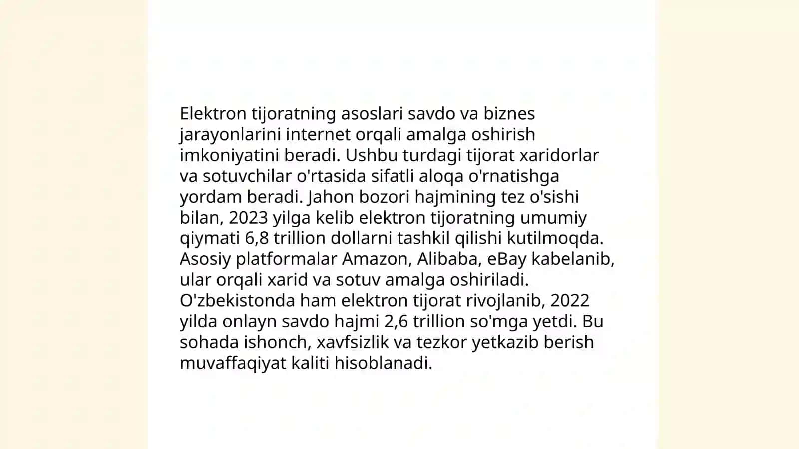 Elektron biznes va Mobil-tijorat 3