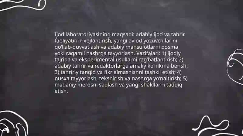 Ijod Labaratoriyasi va Adabiy Tahrir 3