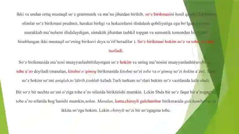 Hokim a’zoning ifodalanishiga ko‘ra uning turlari 3