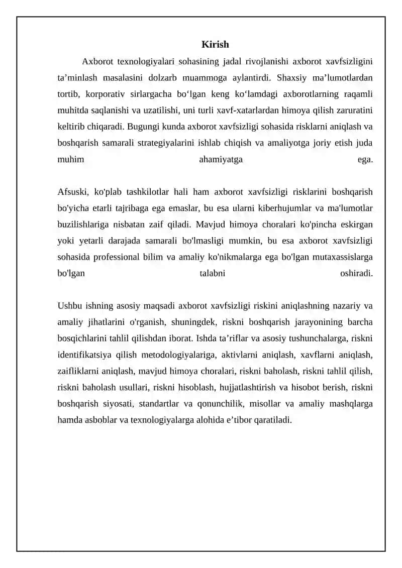 Axborot xavfsizligi risklarini aniqlash 3