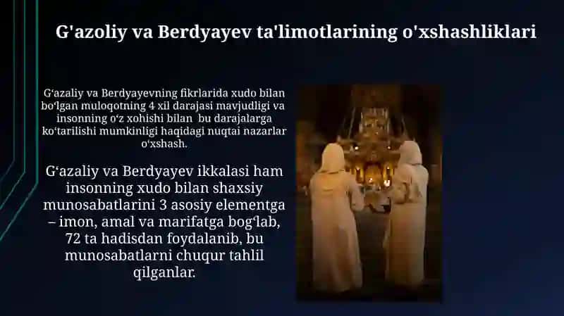 G'azoliy va Berdyayev ta'limotlarining o'xshashliklari 3