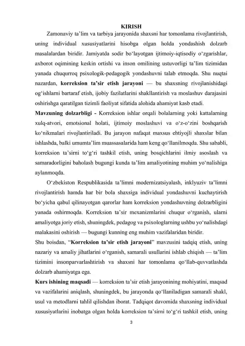 KORREKSION TA’SIR ETISH JARAYONI 3