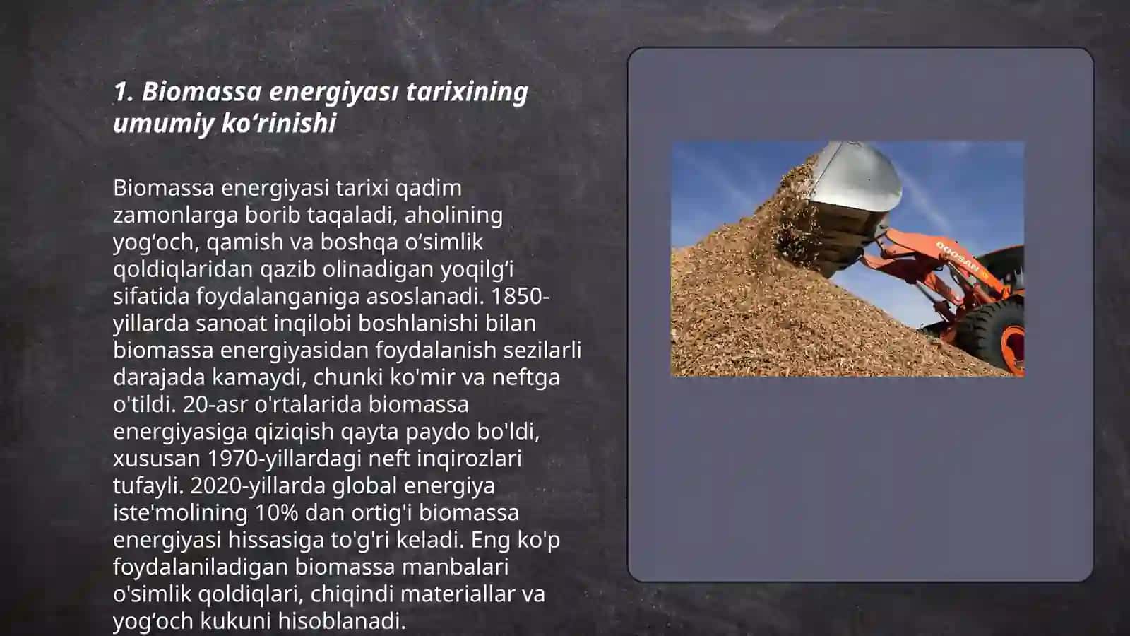 BIOMASSA ENERGIYASI TARIXI 3