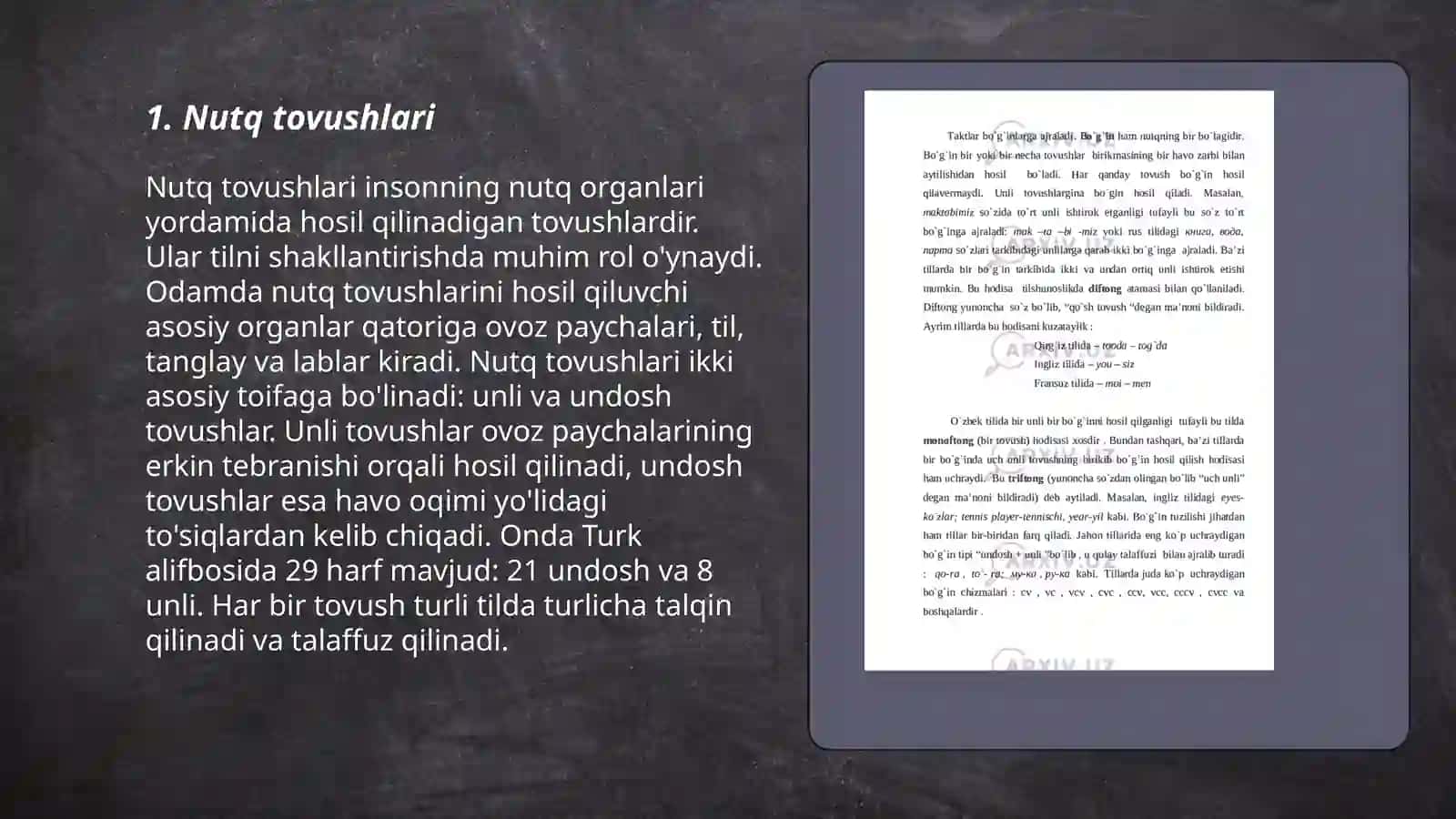 Nutqning fonetik boʼlinishi 3