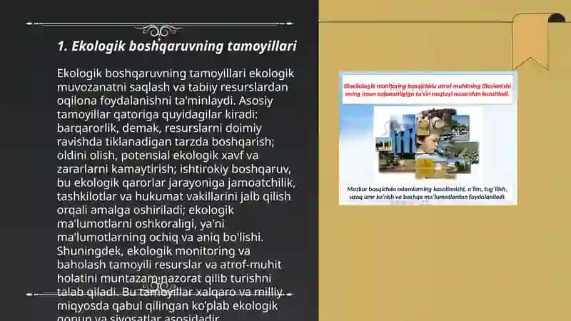 Ekologik boshqaruv asoslari 3