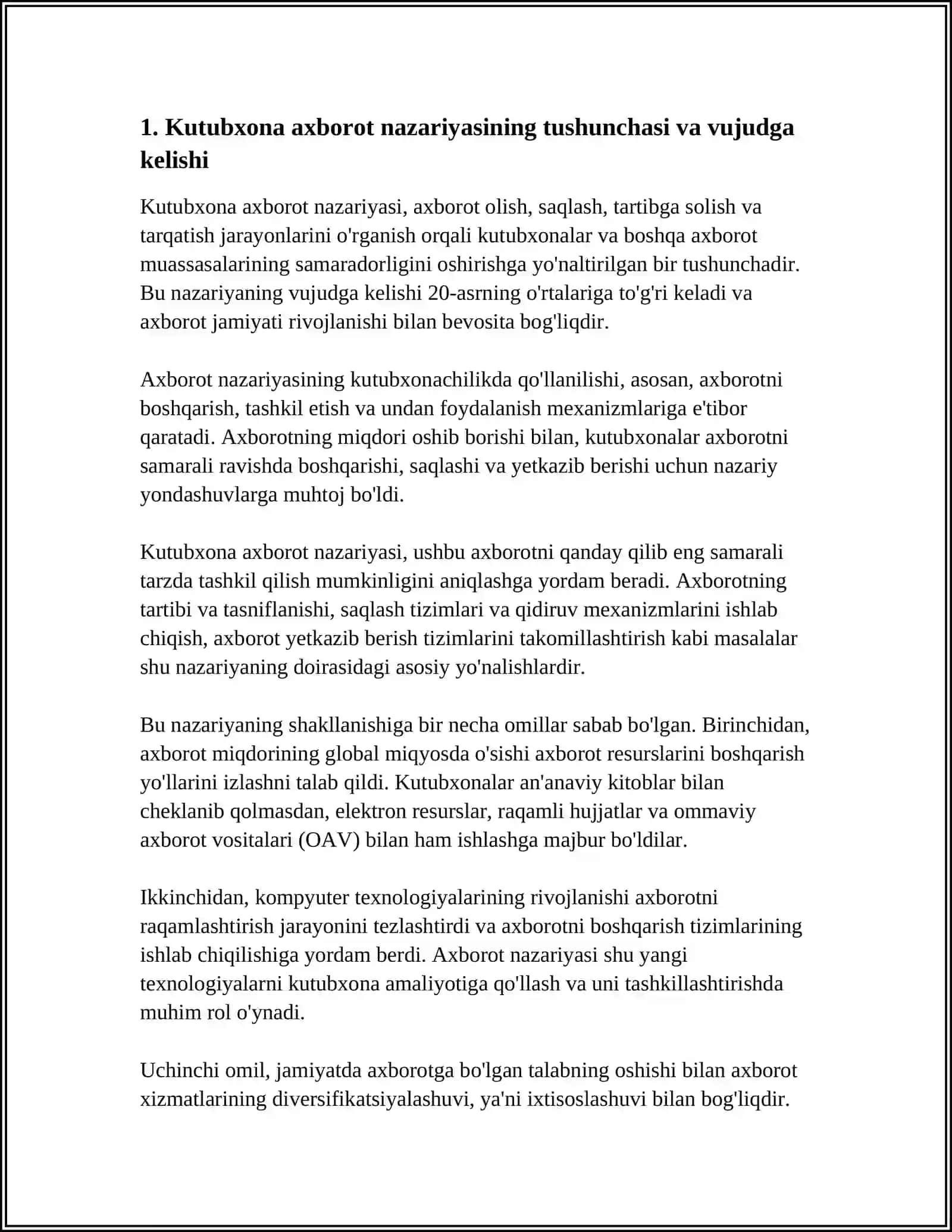 KUTUBXONA AXBOROT NAZARIYASINING SHAKLLANISHI 3