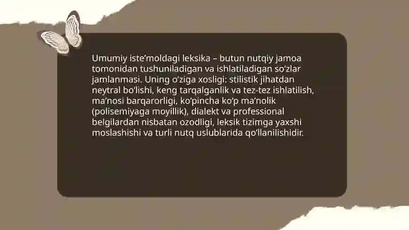 Umumiy isteʼmoldagi leksika 3