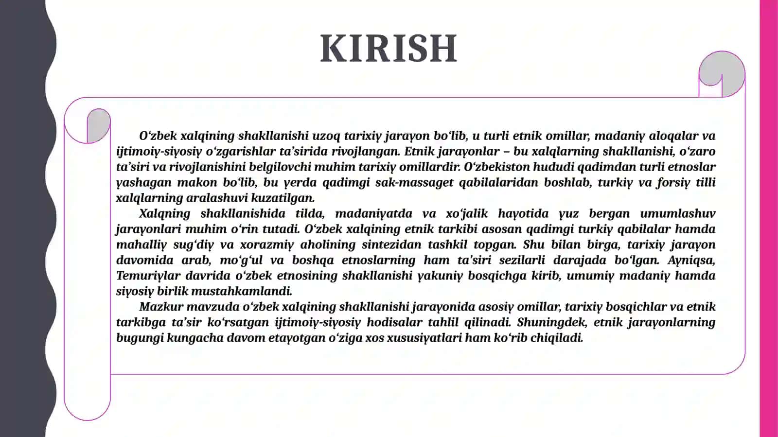 Etnik jarayonlar va o'zbek xalqining shaklanishi 3