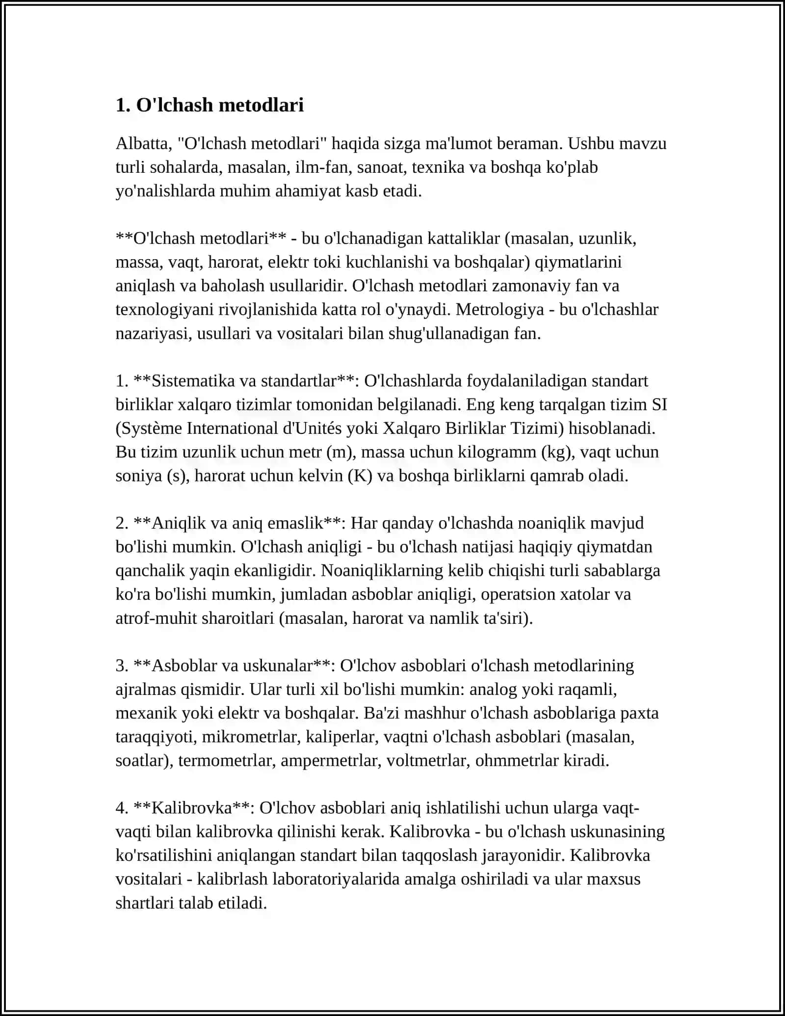 ÕLCHASHLARNING NAZARIY ASOSLARI 3